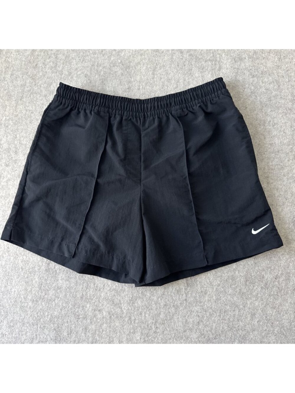 Nike Sportswear 5" Shorts Womens S Black Mid Rise Nylon Training NWT